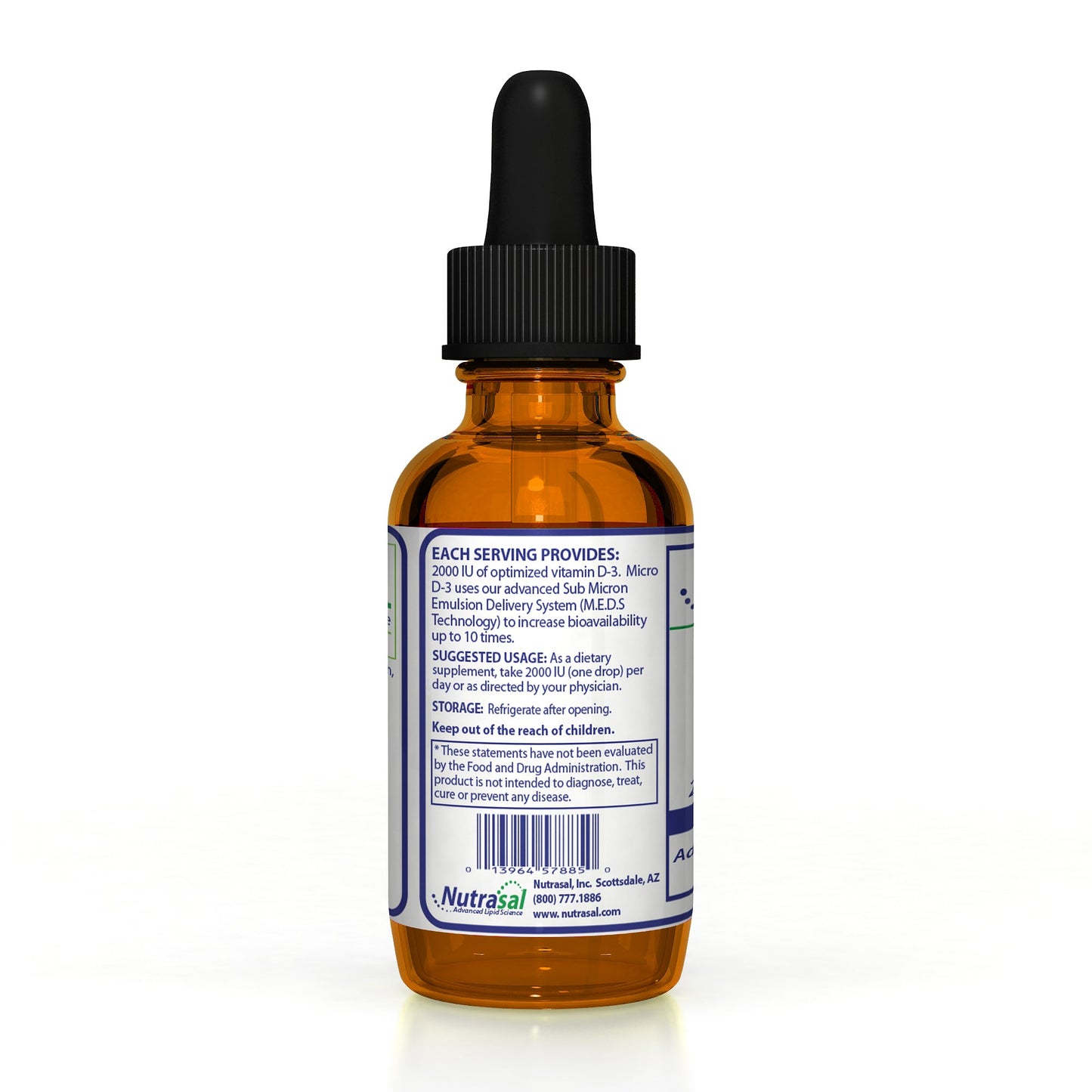 Micro D3 Concentrate: Best Absorbed 10X Sub - Micron (Nano) Delivery System - Nutrasal