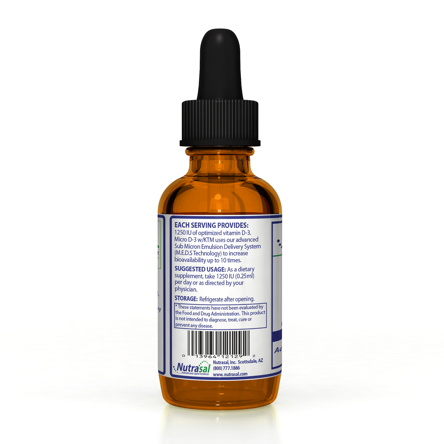 Micro D3 wth K and Trace Minerals: Micro D3 Concentrate: Best Absorbed 10X Sub - Micron (Nano) Delivery System - Nutrasal
