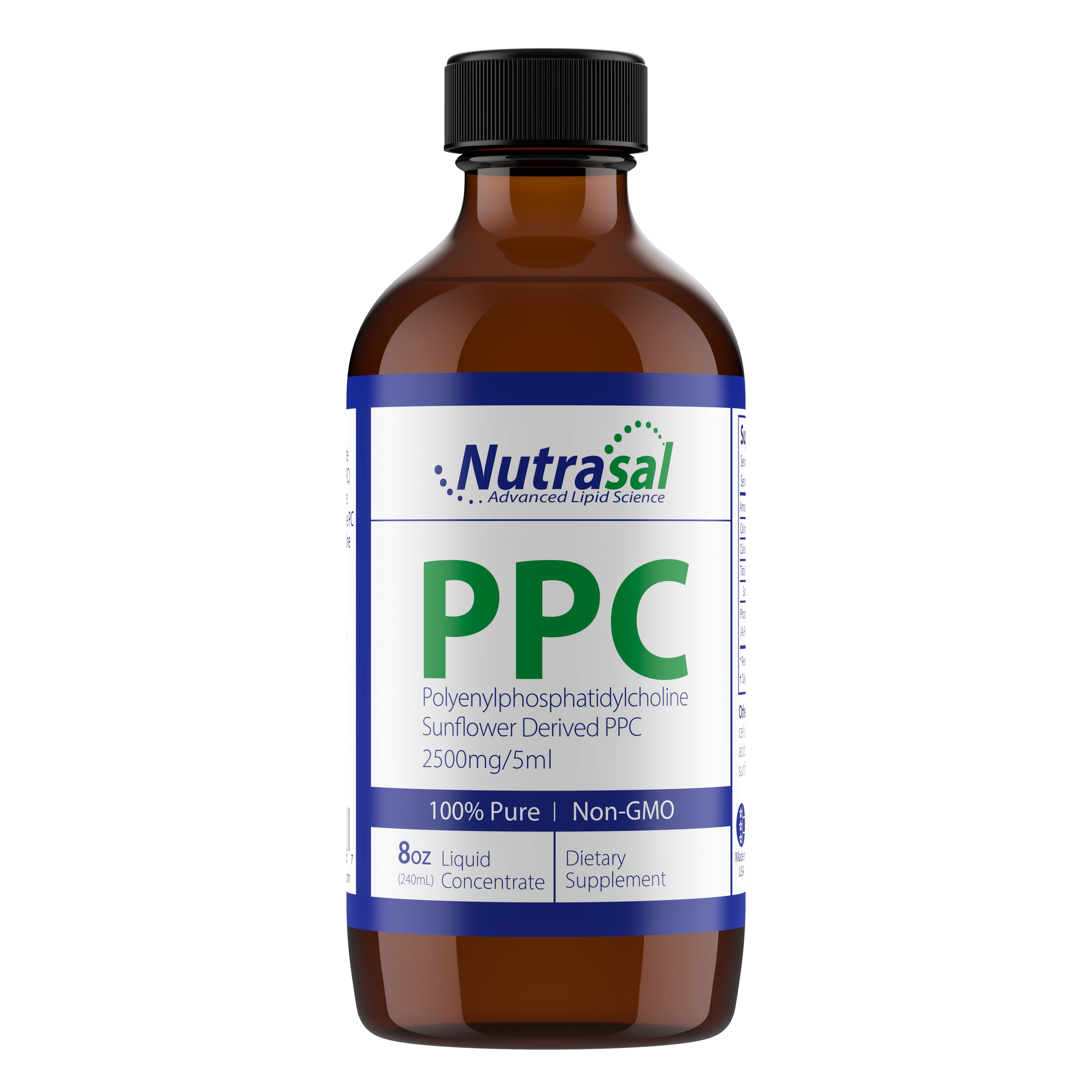 PhosChol PPC Non GMO Sunflower Liquid Concentrate-8oz. Pharmaceutical Grade PPC