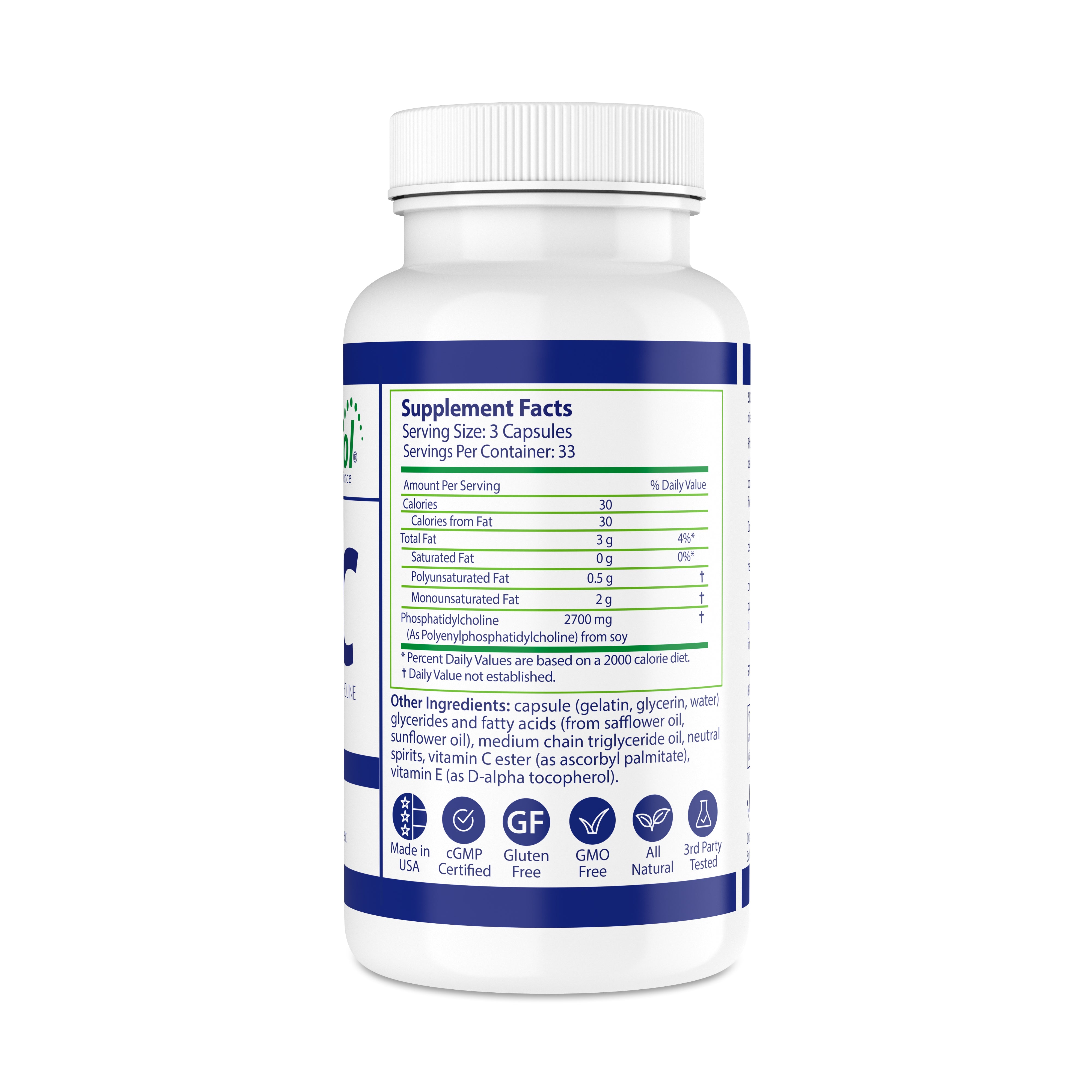 PhosChol 900-100Ct. Softgel 3 Pack Bundle Pharmaceutical Grade PPC
