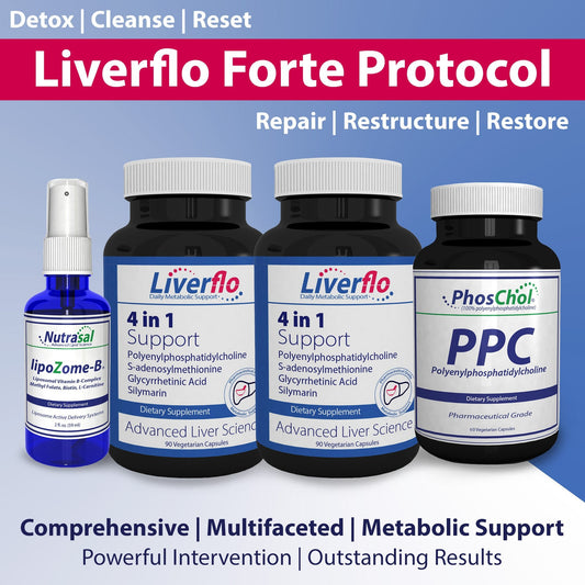 LiverFlo 4 in 1 Forte Protocol - The Ultimate Protocol for Liver Support and Function - Nutrasal