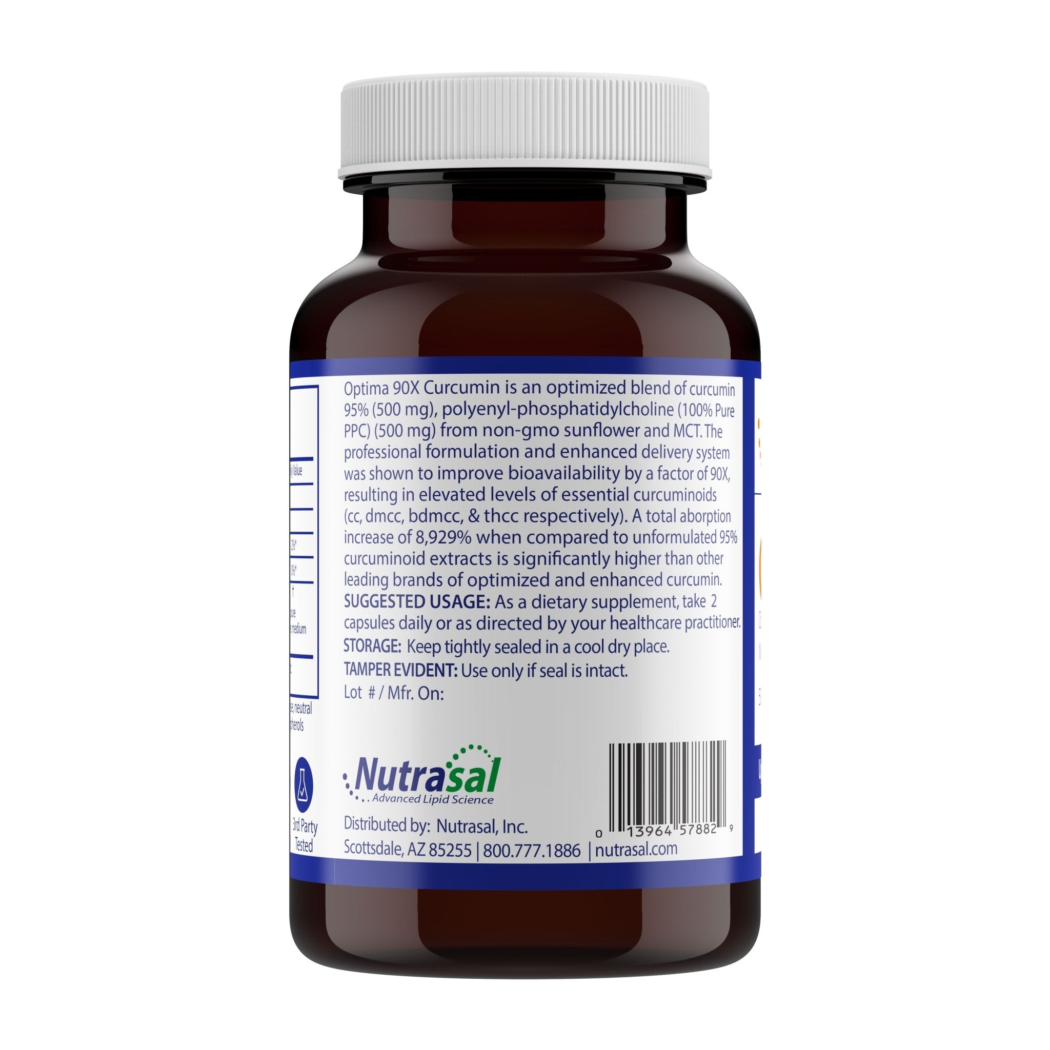 Optima 90X Curcumin - Super Enhanced with a 90X Bioavailability and ~9000% Better Absorption - Nutrasal