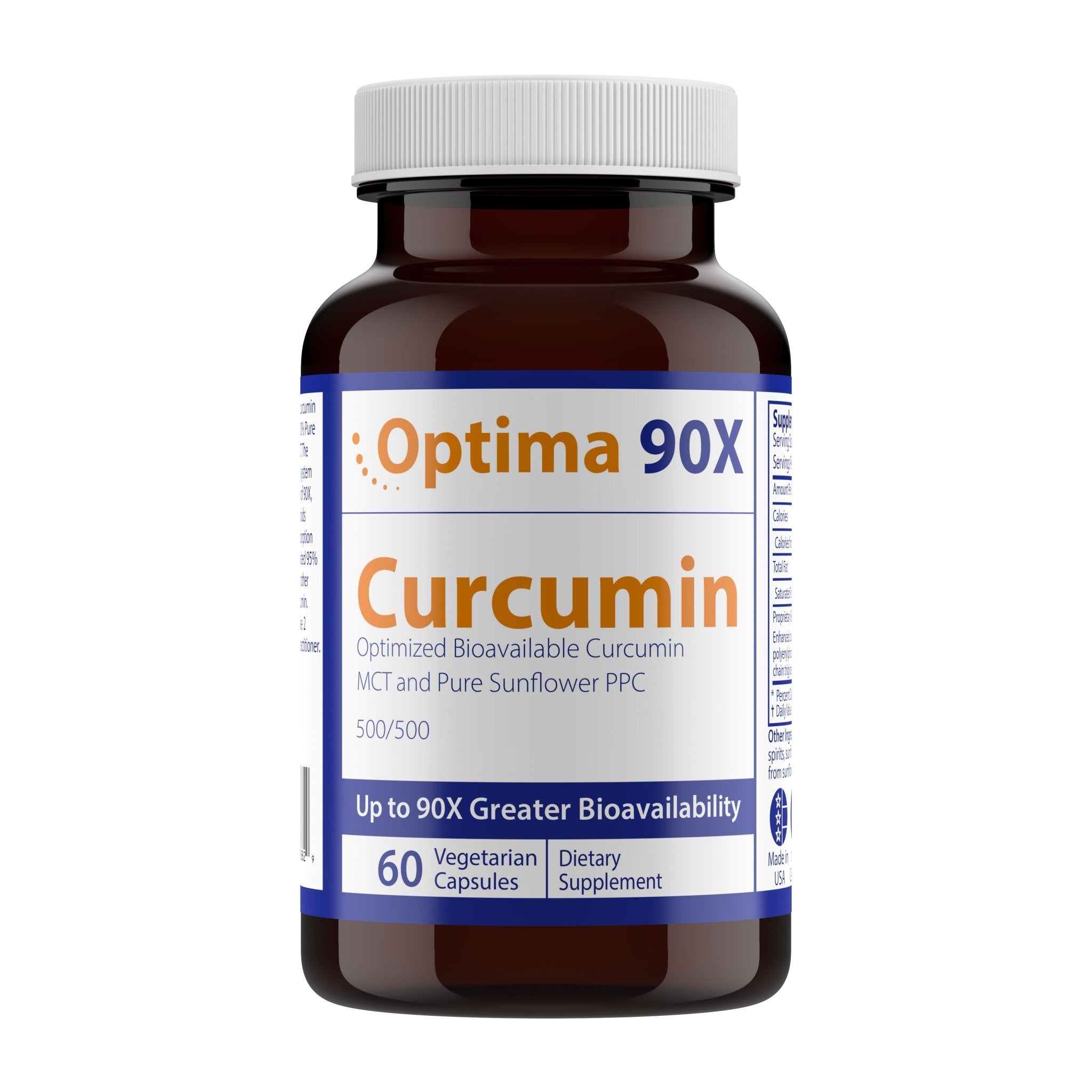 Optima 90X Curcumin - Super Enhanced with a 90X Bioavailability and ~9000% Better Absorption - Nutrasal