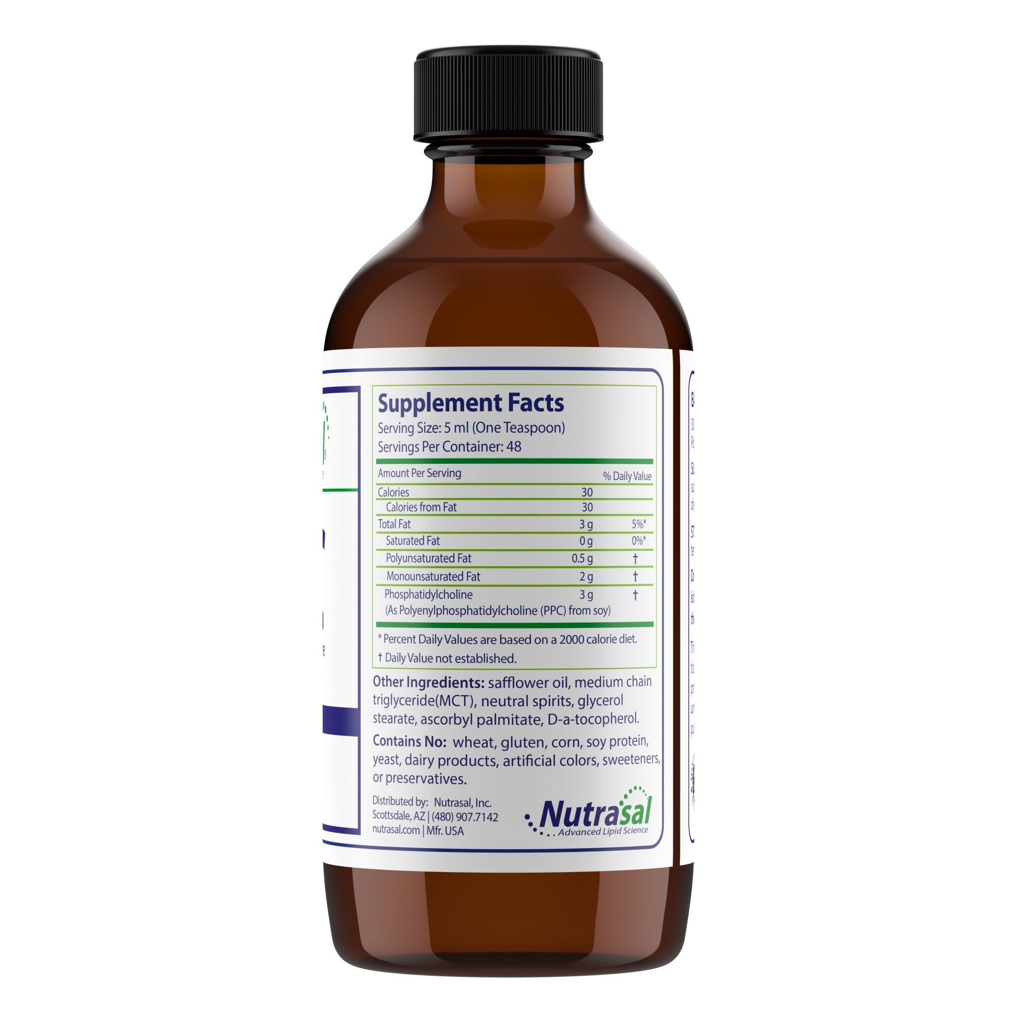 PhosChol Liquid Concentrate - 8oz. Pharmaceutical Grade PPC - Nutrasal