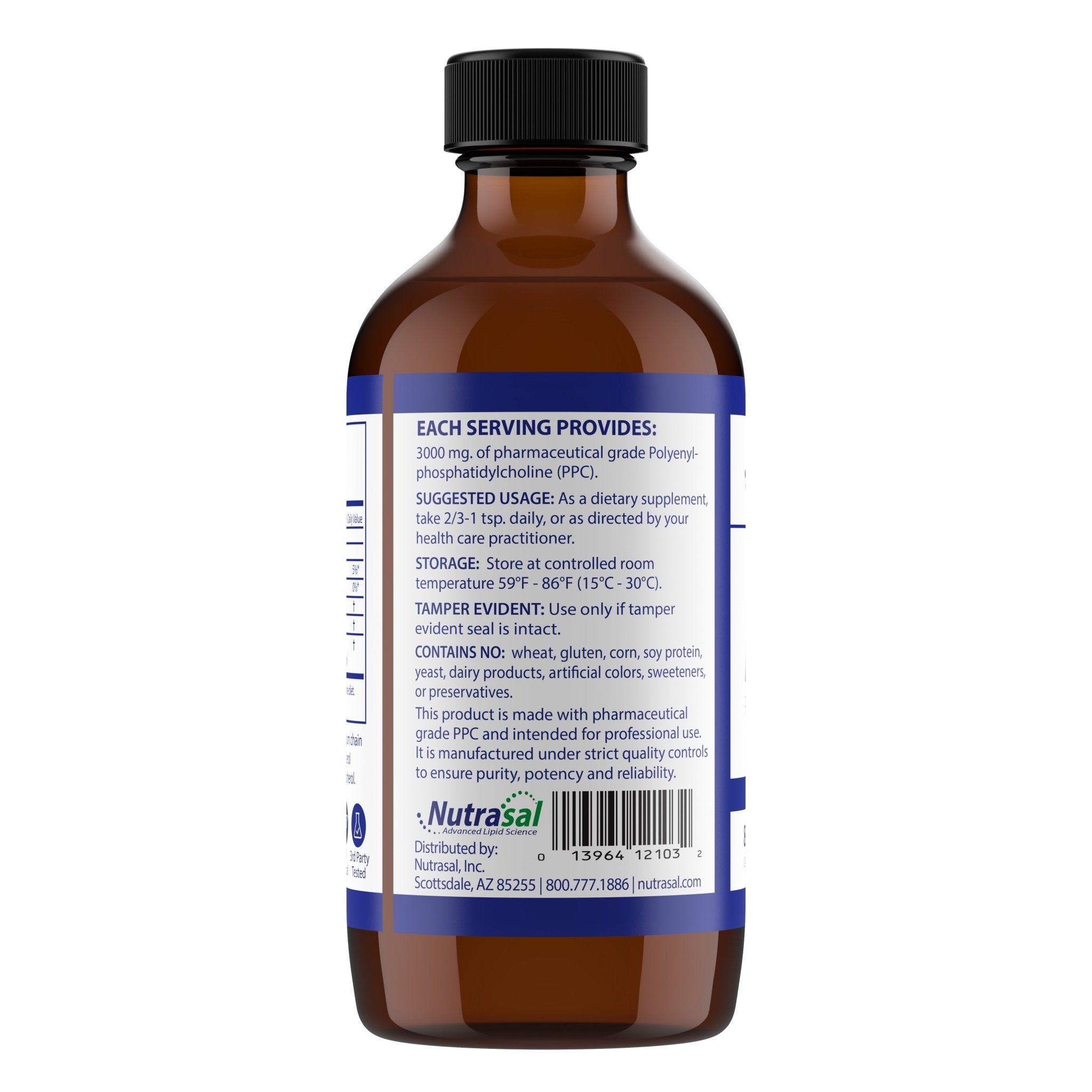 PhosChol Liquid Concentrate - 8oz. Pharmaceutical Grade PPC - Nutrasal
