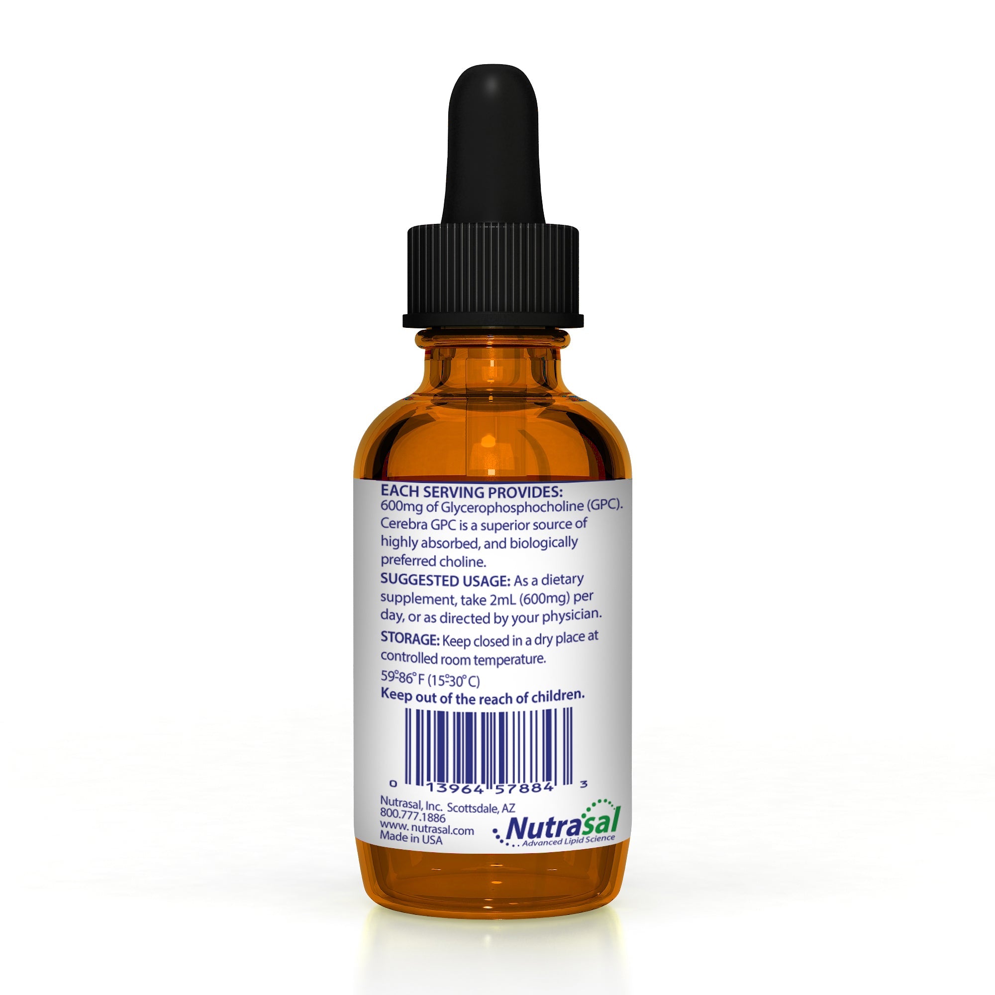 Cerebra GPC - 100% Purified - Biologically preferred choline source for healthy brain function - Nutrasal