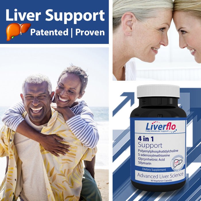 LiverFlo 4 in 1 Essentials with Liposomal B complex vitamins including 5 - MTHF, B12 as Methylcobalamin, Biotin, and L - Carnitine - Nutrasal