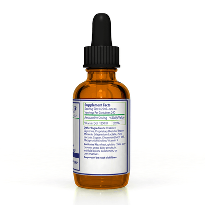 Micro D3 wth K and Trace Minerals: Micro D3 Concentrate: Best Absorbed 10X Sub - Micron (Nano) Delivery System - Nutrasal
